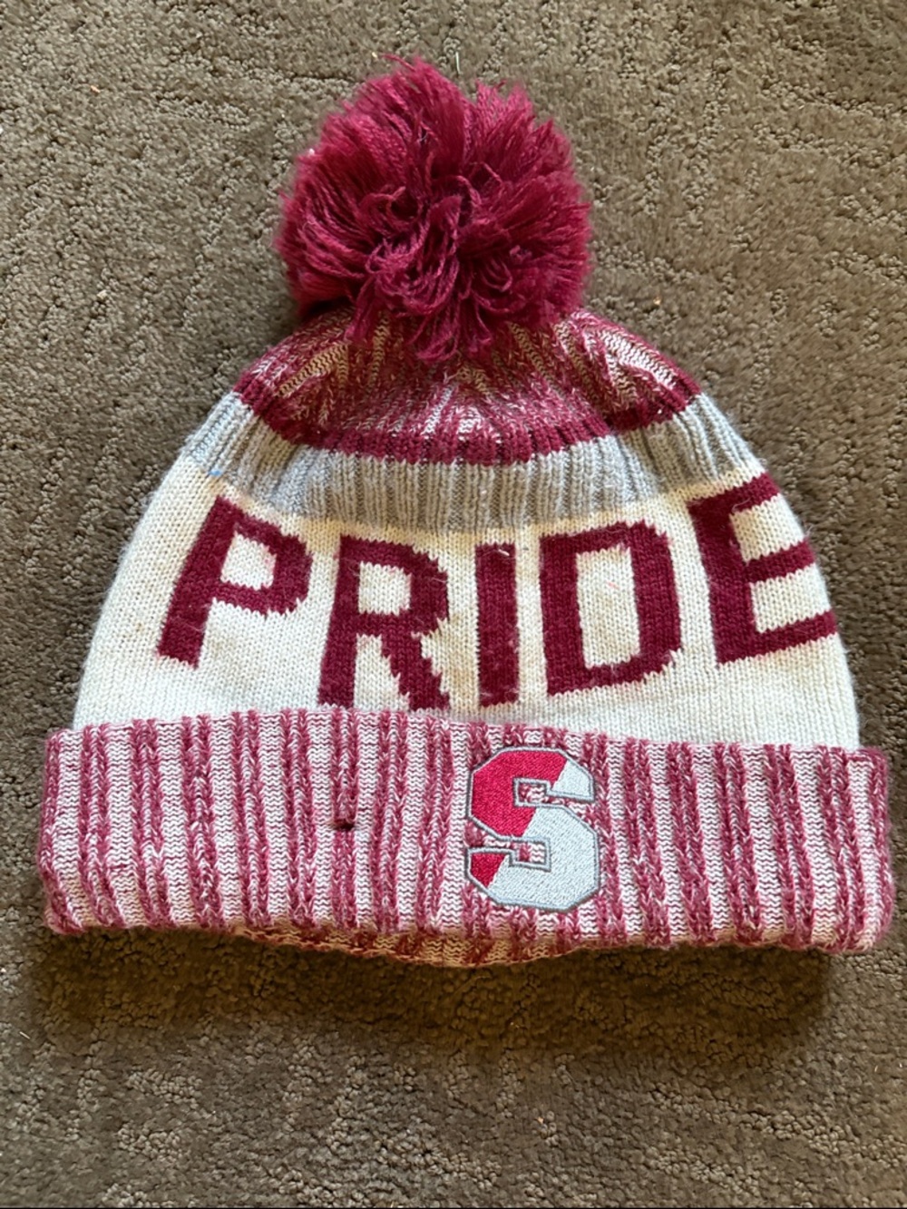 Springfield College Pride Beanie with Pom-Pom
